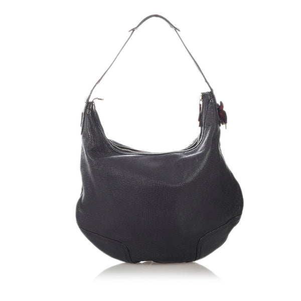 グッチ シェリー ワンショルダー  162882 ブラック レザー レディース GUCCI 【中古】