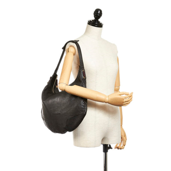 グッチ シェリー ワンショルダー  162882 ブラック レザー レディース GUCCI 【中古】