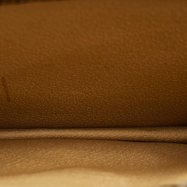 グッチ GGスプリーム シェリーライン  ベージュ ブラウン PVC レザー 肩掛け ショルダーバッグ レディース GUCCI 【中古】