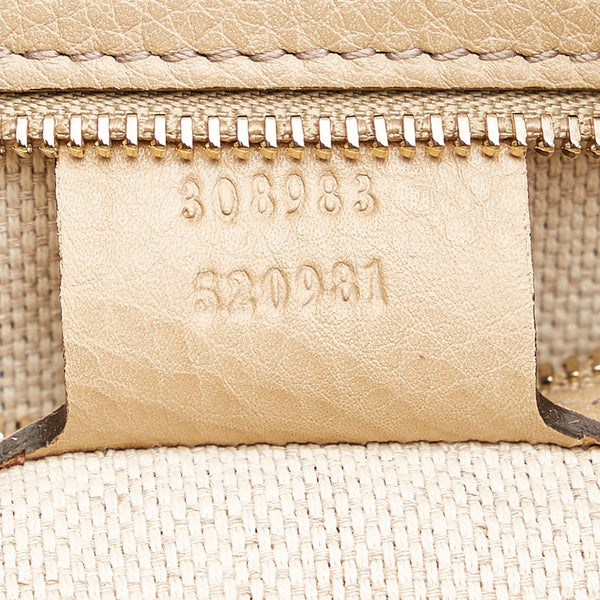 グッチ ソーホー 308983 ベージュ レザー チェーン ショルダーバッグ レディース GUCCI 【中古】