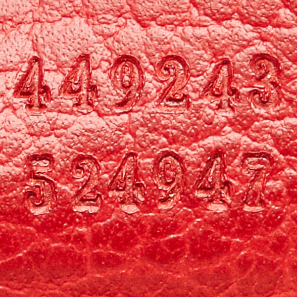 グッチ GGキャンバス 449243 ベージュ レッド キャンバス レザー ショルダーバッグ レディース GUCCI 【中古】