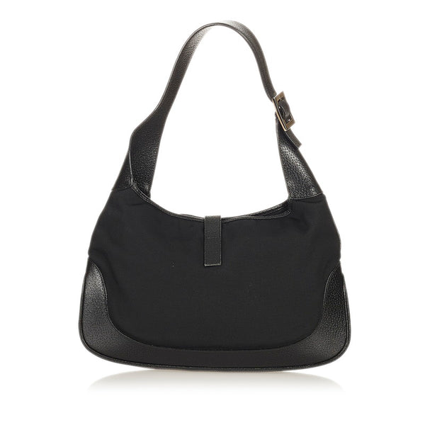 グッチ ジャッキー 001 3306 ブラック キャンバス レザー ワンショルダー レディース GUCCI 【中古】