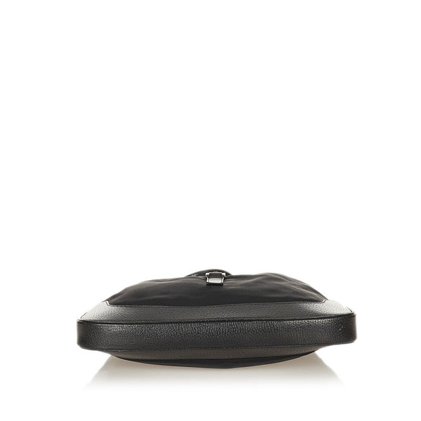 グッチ ジャッキー 001 3306 ブラック キャンバス レザー ワンショルダー レディース GUCCI 【中古】