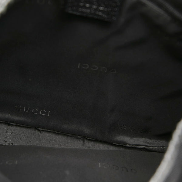 グッチ ジャッキー 001 3306 ブラック キャンバス レザー ワンショルダー レディース GUCCI 【中古】