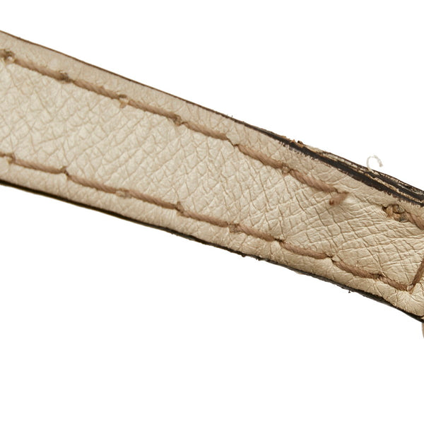 グッチ GGキャンバス ショルダーバッグ 203504 ベージュ ホワイト キャンバス レザー レディース GUCCI 【中古】