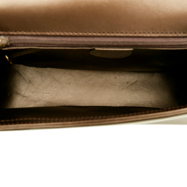 グッチ 001・2058 ブラウン レザー ショルダーバッグ レディース GUCCI 【中古】