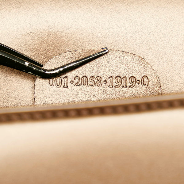 グッチ 001・2058 ブラウン レザー ショルダーバッグ レディース GUCCI 【中古】