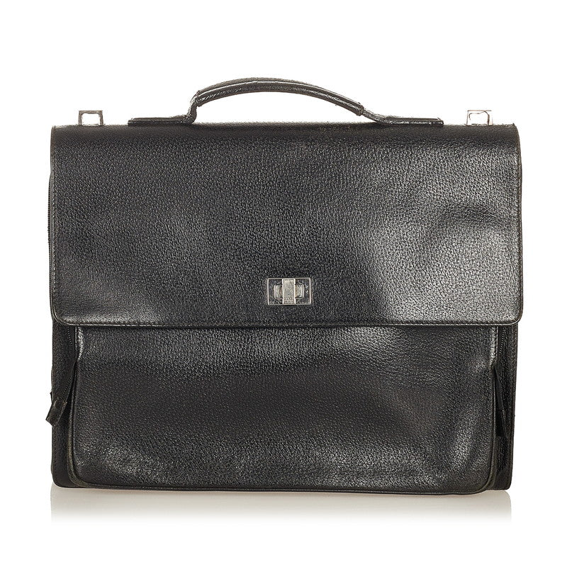 グッチ ビジネスバッグ ショルダーバッグ 2WAY 015 3401 ブラック レザー メンズ GUCCI 【中古】