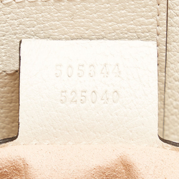 グッチ トーテム バタフライ  ハンドバッグ ショルダーバッグ 2WAY 505344 ホワイト レザー レディース GUCCI 【中古】