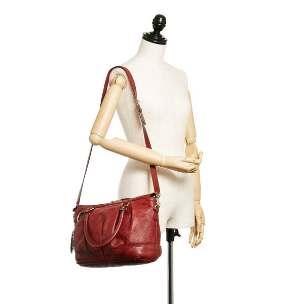 グッチ グッチシマ 247902 ワインレッド レザー ハンドバッグ ショルダーバッグ 2WAY レディース GUCCI 【中古】