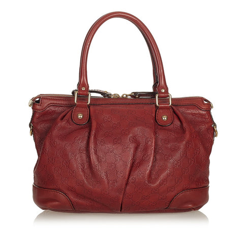 グッチ グッチシマ 247902 ワインレッド レザー ハンドバッグ ショルダーバッグ 2WAY レディース GUCCI 【中古】