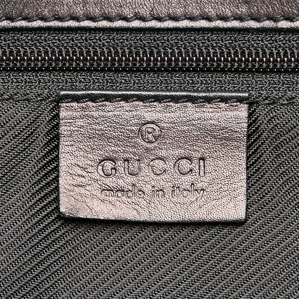 グッチ GGキャンバス 31244 ブラック キャンバス レザー トートバッグ レディース GUCCI 【中古】