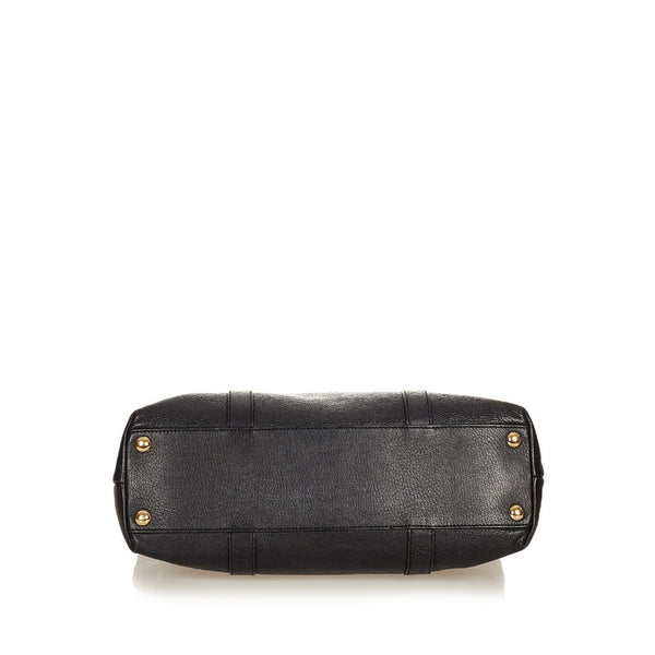 グッチ グッチシマ  257304 ブラック レザー トートバッグ メンズ GUCCI 【中古】