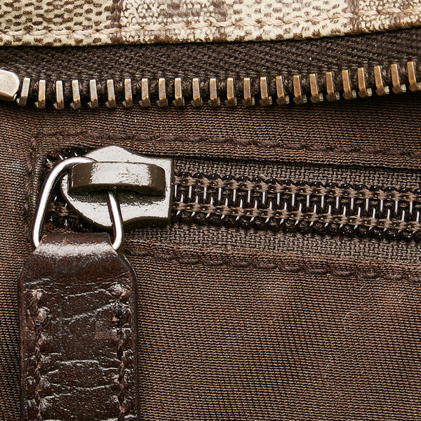 グッチ GGスプリーム  181086 ベージュ PVC レザー ハンドバッグ レディース GUCCI 【中古】