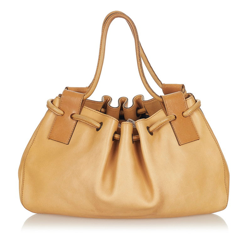 グッチ 101290 ベージュ レザー トートバッグ レディース GUCCI 【中古】