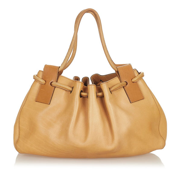 グッチ 101290 ベージュ レザー トートバッグ レディース GUCCI 【中古】