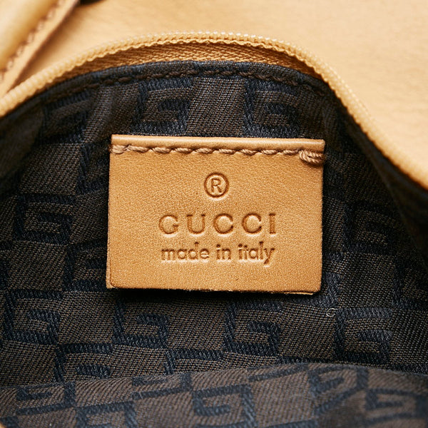 グッチ 101290 ベージュ レザー トートバッグ レディース GUCCI 【中古】