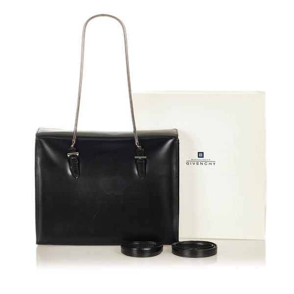ジバンシー ブラック レザー ショルダーバッグ レディース Givenchy 【中古】