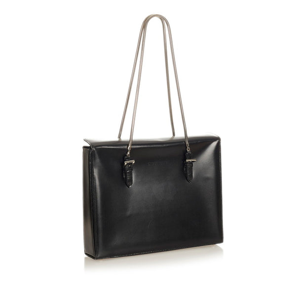 ジバンシー ブラック レザー ショルダーバッグ レディース Givenchy 【中古】