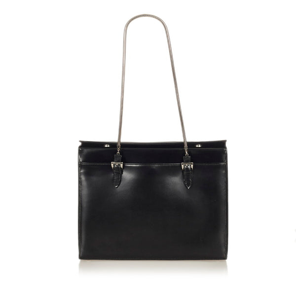 ジバンシー ブラック レザー ショルダーバッグ レディース Givenchy 【中古】