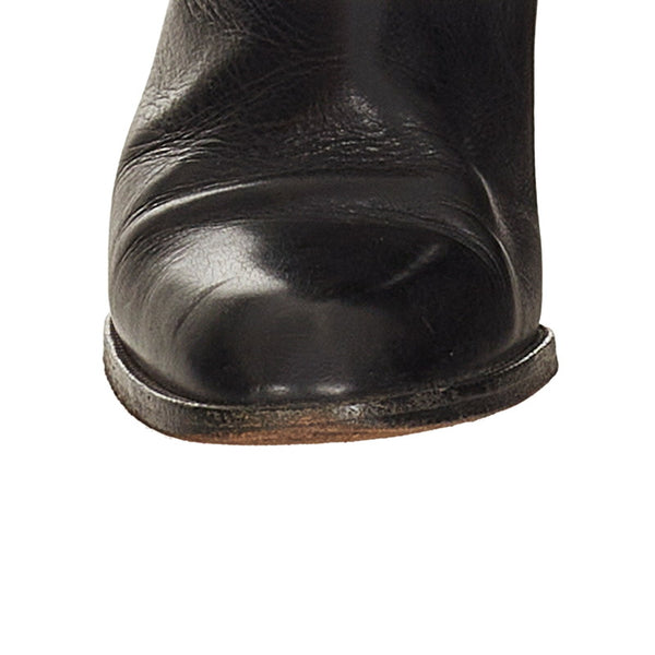 エルメス ブーツ ブラック レザー レディース HERMES 【中古】