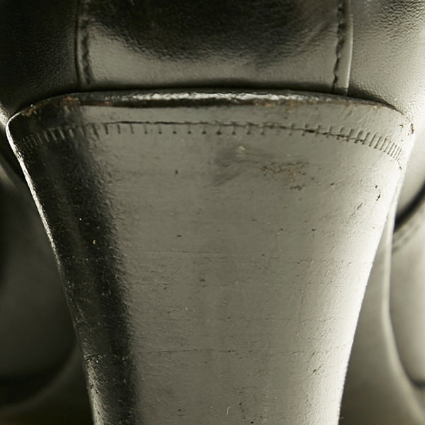 エルメス ブーツ ブラック レザー レディース HERMES 【中古】