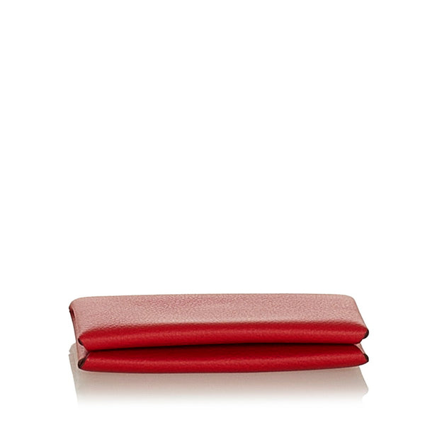 エルメス カルヴィ レッド ヴォーエプソン カードケース レディース HERMES Y刻印 【中古】