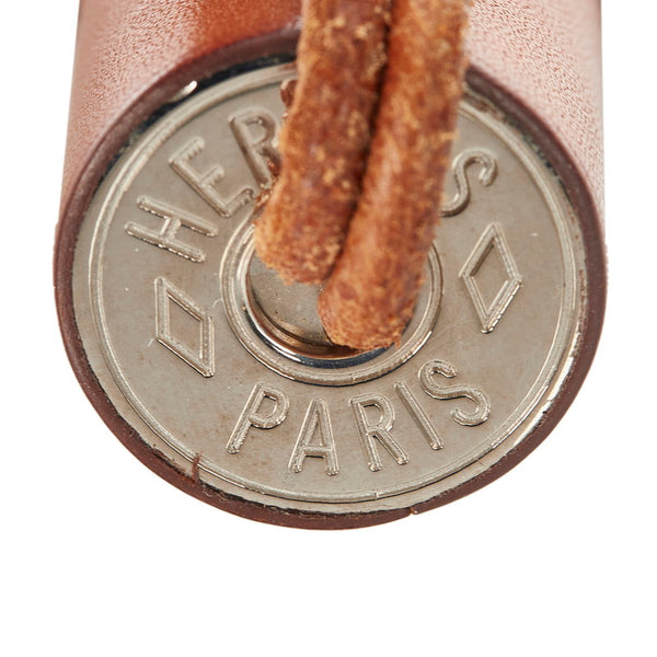 エルメス ブラウン ホースヘアー レザー チャーム レディース HERMES 【中古】