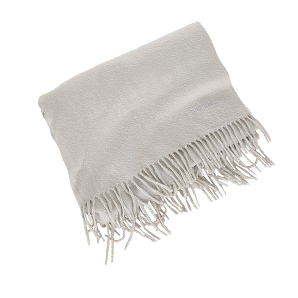 エルメス ライトブルー カシミヤ マフラー レディース HERMES 【中古】