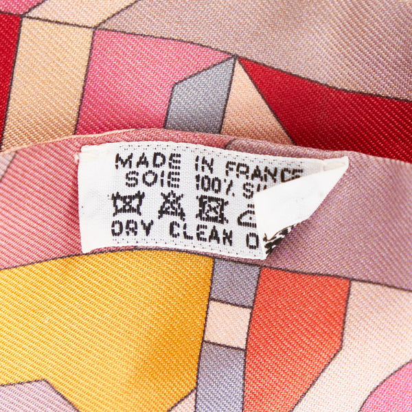 エルメス ツイリー オレンジ マルチ シルク スカーフ レディース HERMES 【中古】