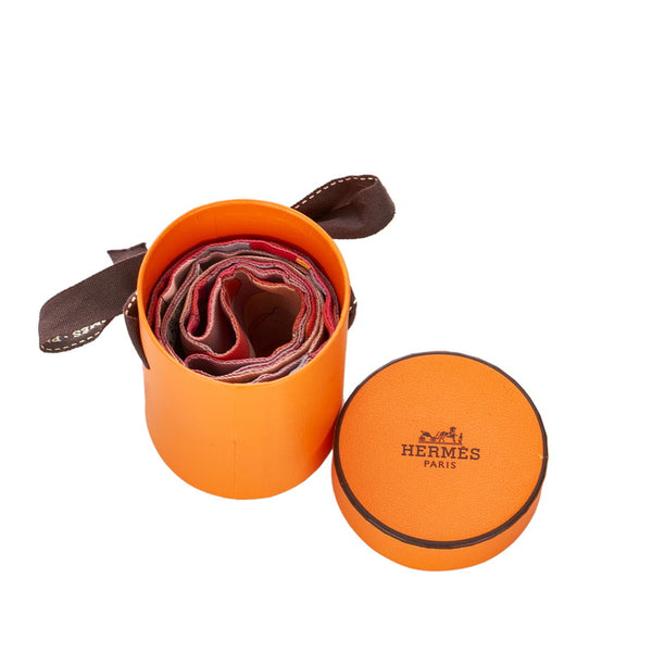 エルメス ツイリー オレンジ マルチ シルク スカーフ レディース HERMES 【中古】