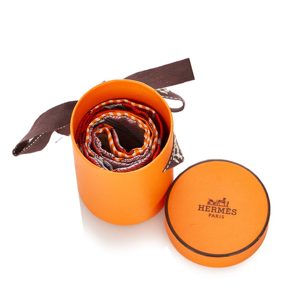 エルメス ツイリー オレンジ シルク スカーフ レディース HERMES 【中古】