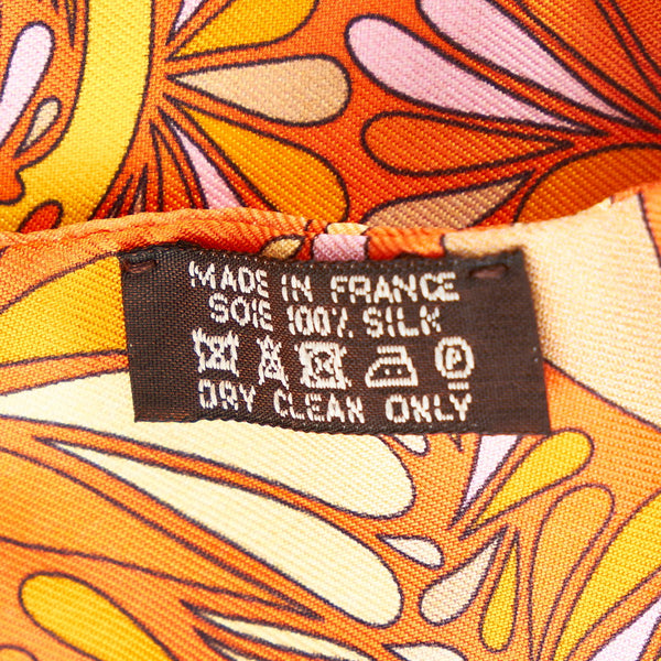 エルメス ツイリー オレンジ シルク スカーフ レディース HERMES 【中古】