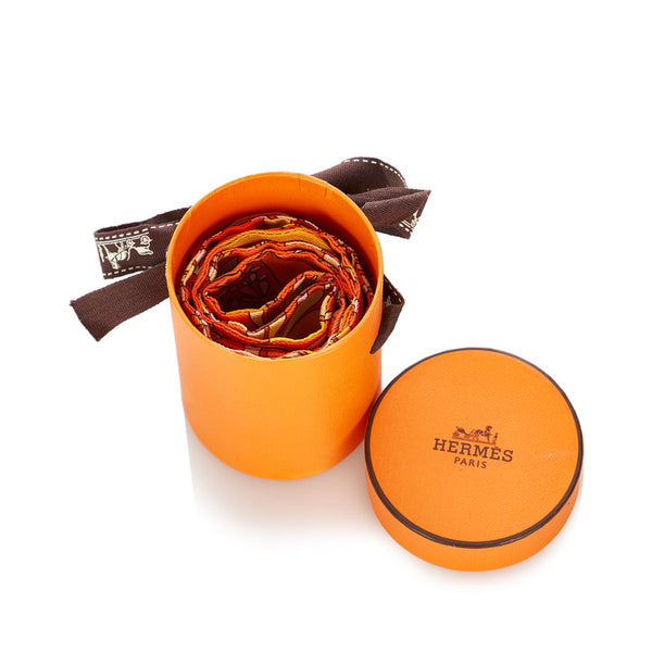 エルメス ツイリー オレンジ シルク スカーフ レディース HERMES 【中古】