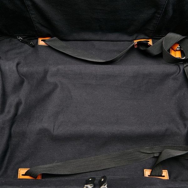 ロエベ リピートアナグラム グレー PVC レザー キャリーバッグ レディース LOEWE 【中古】