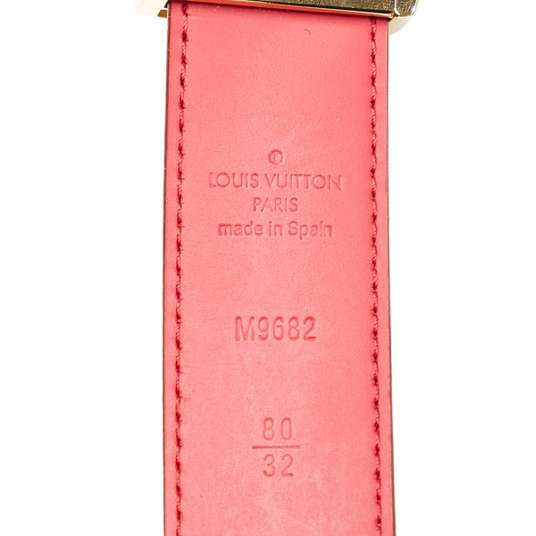 ルイ ヴィトン モノグラム マルチカラー サンチュール キャレ M9682 ホワイト マルチ PVC レザー ベルト レディース LOUIS VUITTON 【中古】