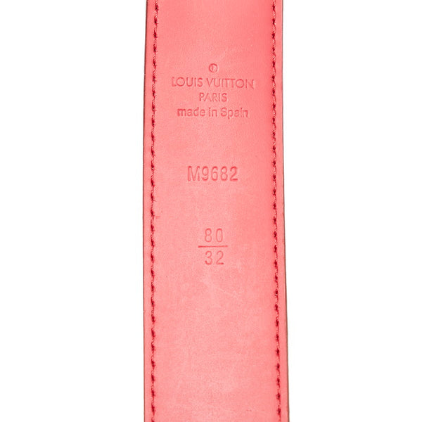 ルイ ヴィトン モノグラム マルチカラー サンチュール キャレ M9682 ホワイト マルチ PVC レザー ベルト レディース LOUIS VUITTON 【中古】