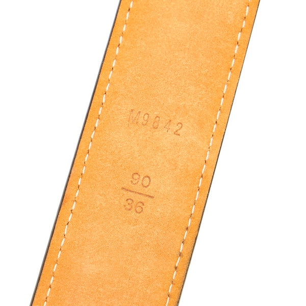 ルイ ヴィトン モノグラム サンチュール  M9842 ブラウン PVC レザー ベルト レディース LOUIS VUITTON 【中古】