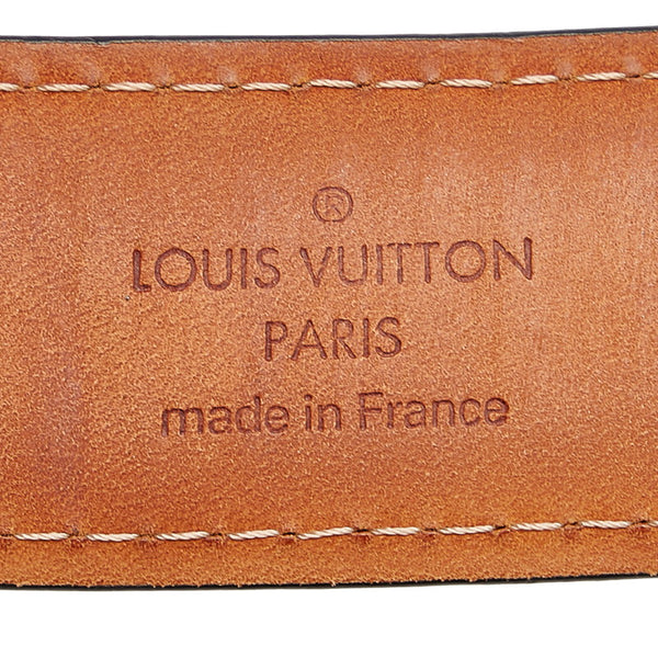 ルイ ヴィトン タイガ サンチュール ブラック レザー ベルト レディース LOUIS VUITTON 【中古】