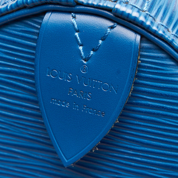 ルイ ヴィトン エピ スピーディ25 M43015 ブルー レザー ハンドバッグ レディース LOUIS VUITTON 【中古】
