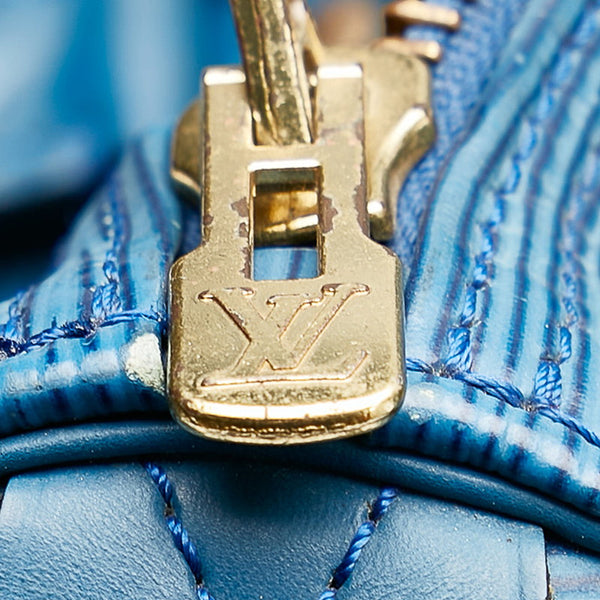 ルイ ヴィトン エピ キーポル45 M42975 ブルー レザー ボストンバッグ メンズ LOUIS VUITTON 【中古】