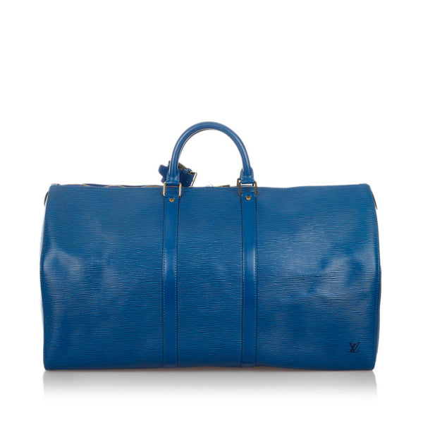 ルイ ヴィトン エピ キーポル55 M42955 ブルー レザー ボストンバッグ ユニセックス LOUIS VUITTON 【中古】
