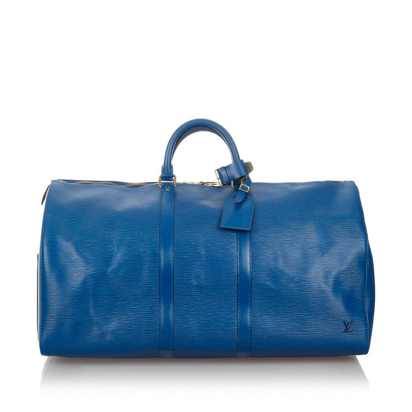 ルイ ヴィトン エピ キーポル55 M42955 ブルー レザー ボストンバッグ ユニセックス LOUIS VUITTON 【中古】