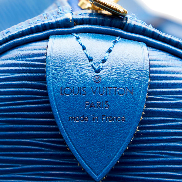 ルイ ヴィトン エピ キーポル55 M42955 ブルー レザー ボストンバッグ ユニセックス LOUIS VUITTON 【中古】