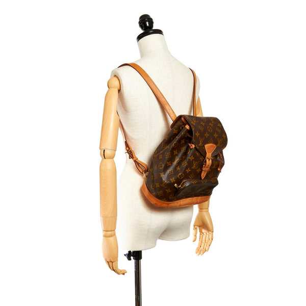 ルイ ヴィトン モノグラム モンスリMM リュック バックパック M51136 ブラウン PVC レザー レディース LOUIS VUITTON 【中古】