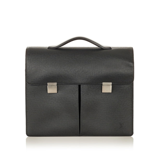 ルイ ヴィトン タイガ カザン M30802 ブラック レザー ビジネスバッグ メンズ LOUIS VUITTON 【中古】