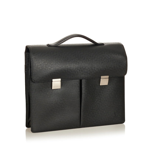 ルイ ヴィトン タイガ カザン M30802 ブラック レザー ビジネスバッグ メンズ LOUIS VUITTON 【中古】