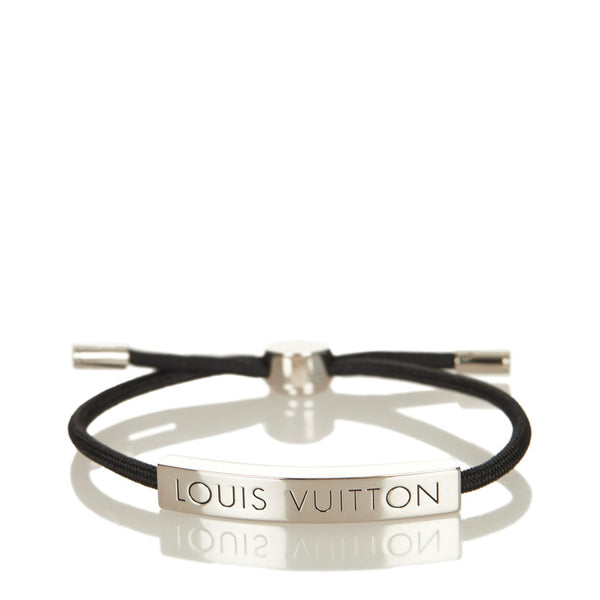 ルイ ヴィトン ブラスレ・LVスペース ブレスレット M67417 シルバー ブラック メタル レディース LOUIS VUITTON 【中古】