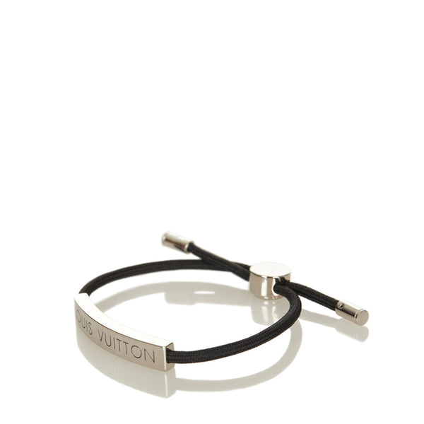 ルイ ヴィトン ブラスレ・LVスペース ブレスレット M67417 シルバー ブラック メタル レディース LOUIS VUITTON 【中古】
