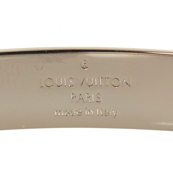 ルイ ヴィトン ブラスレ・LVスペース ブレスレット M67417 シルバー ブラック メタル レディース LOUIS VUITTON 【中古】